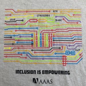 AAAS Inclusion Is Empowering Stem Tee Shirt with Great Graphics - NWOT - Size XL